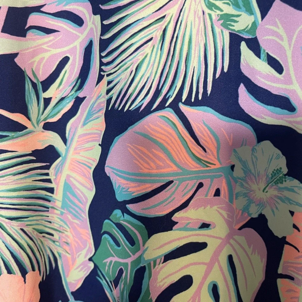 Chubbies The Weekend Has Arrived Colorful Leaf Print Polo  Performance. beach - Picture 8 of 8